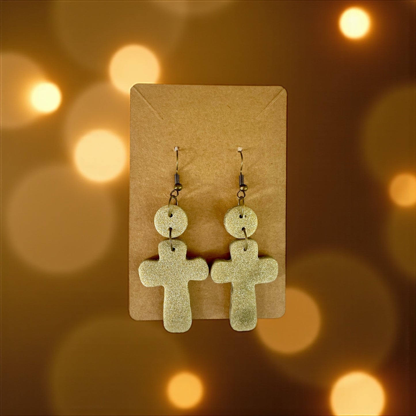 Cross Handcrafted Clay Earrings