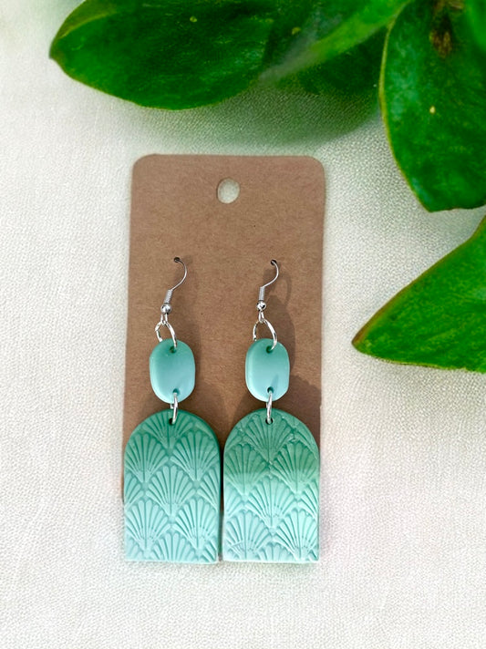 Sea glass Handcrafted Clay Earrings