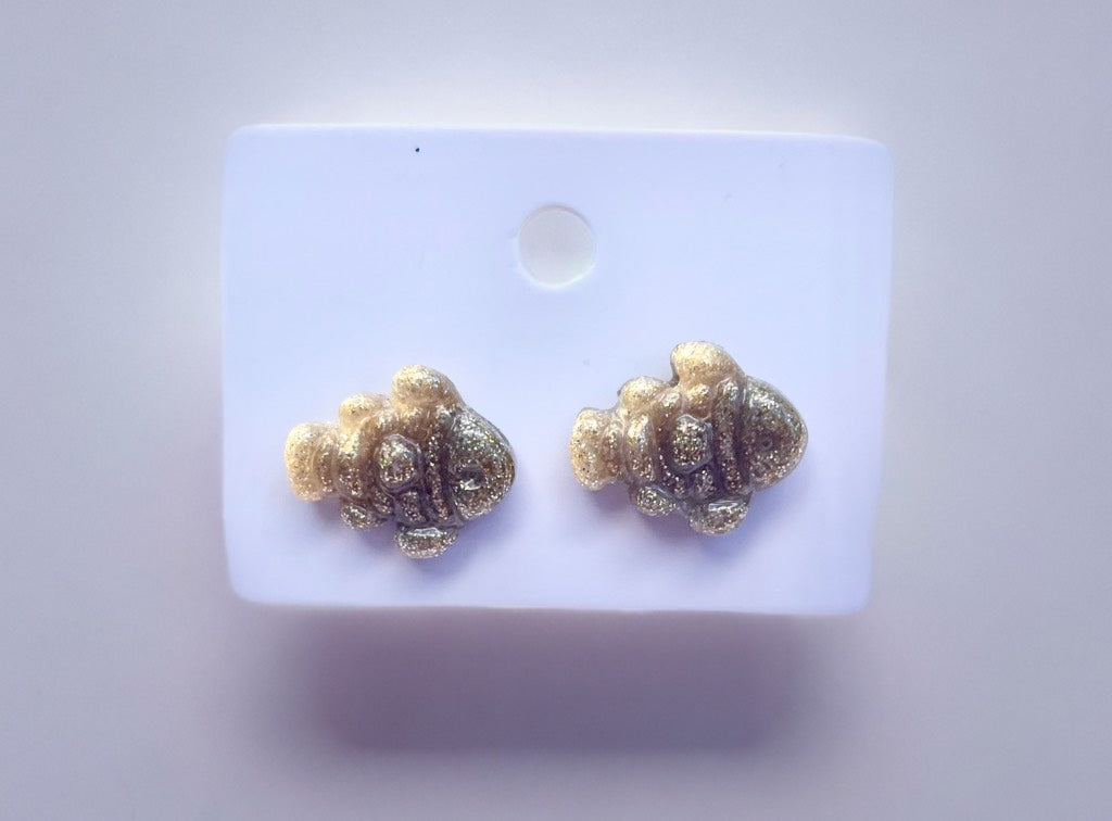 Golden Fish Studs