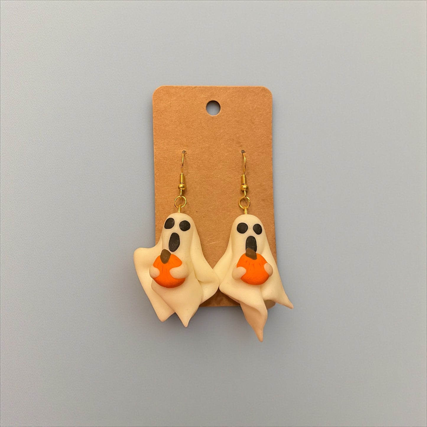 Handcrafted Glow In The Dark Spooky Ghost Clay Earrings