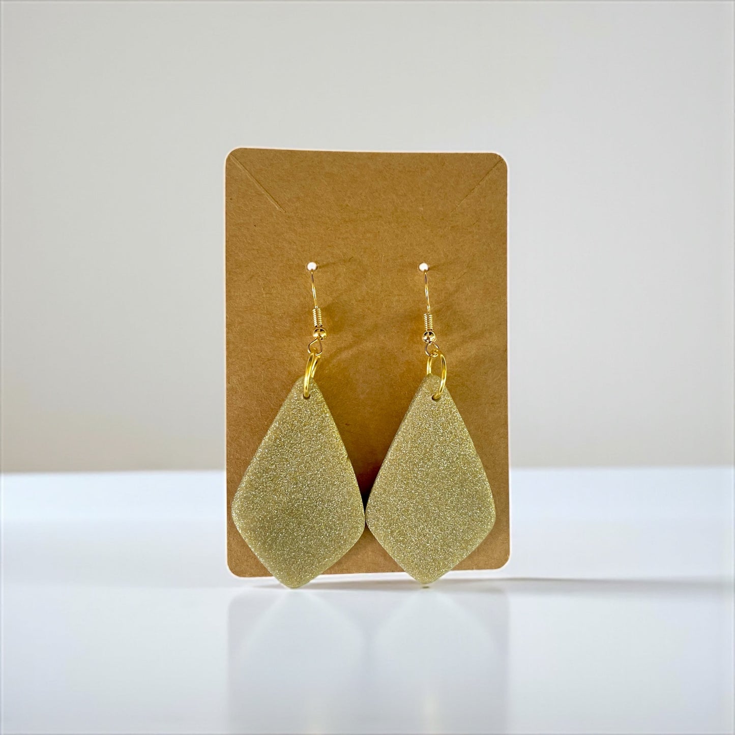 Glitter Gold Handcrafted Clay Earrings