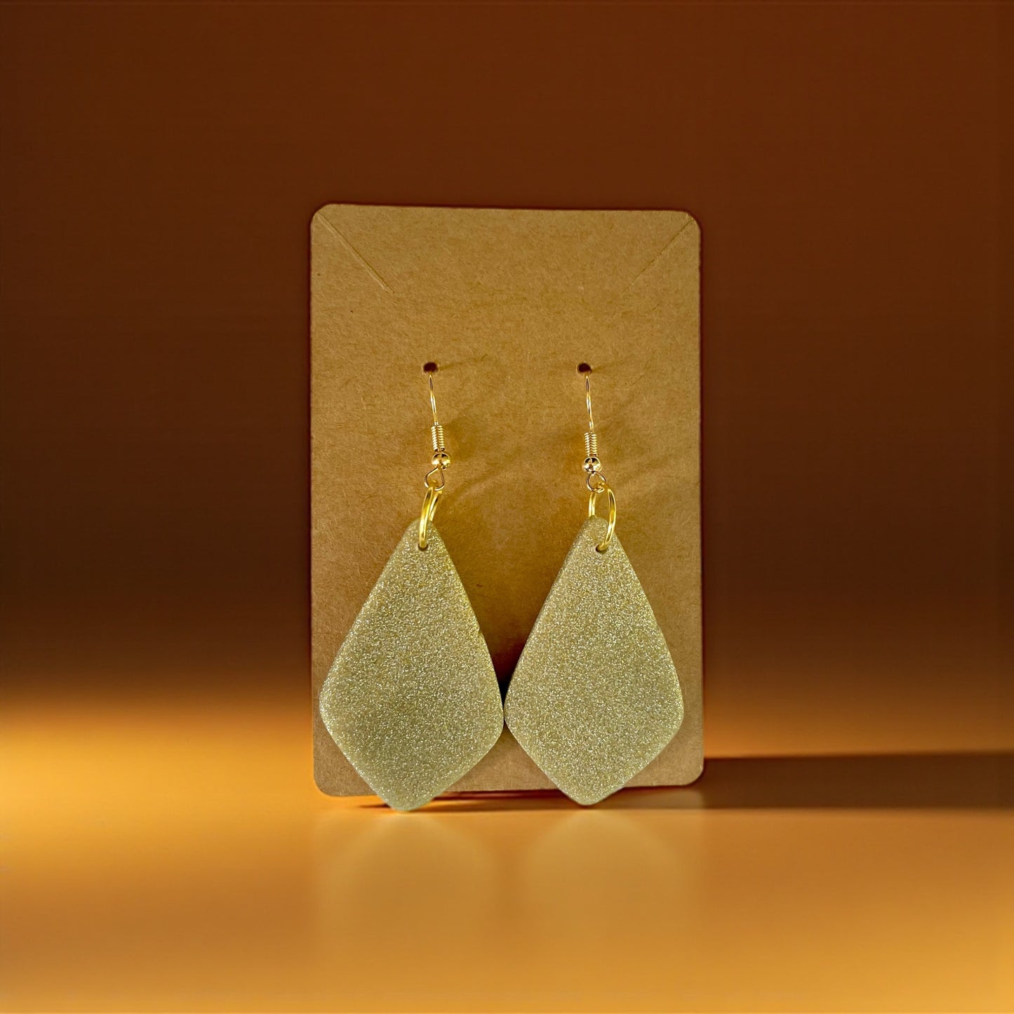Glitter Gold Handcrafted Clay Earrings