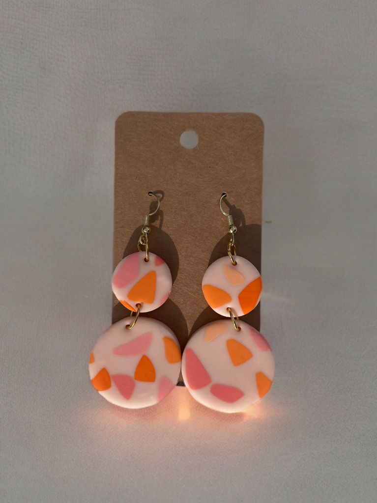 Perfect Sunset Handcrafted Clay Earrings