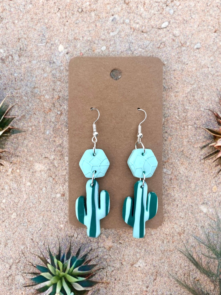 Cactus Handcrafted Dangle Earrings
