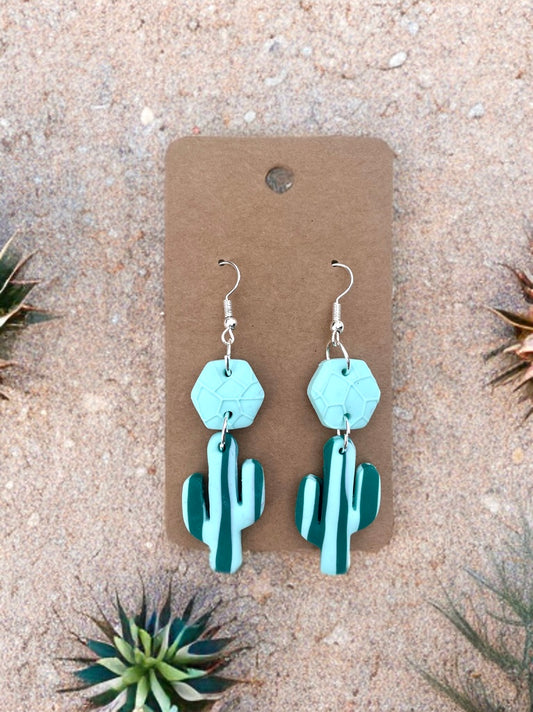 Cactus Handcrafted Dangle Earrings