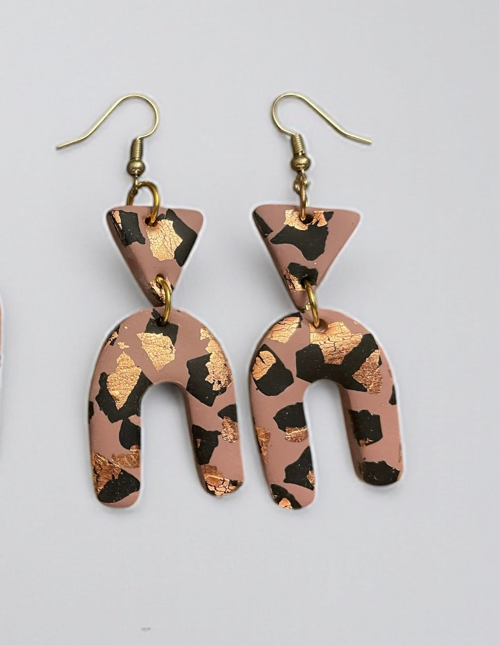 Handcrafted Animal Print Clay Earrings