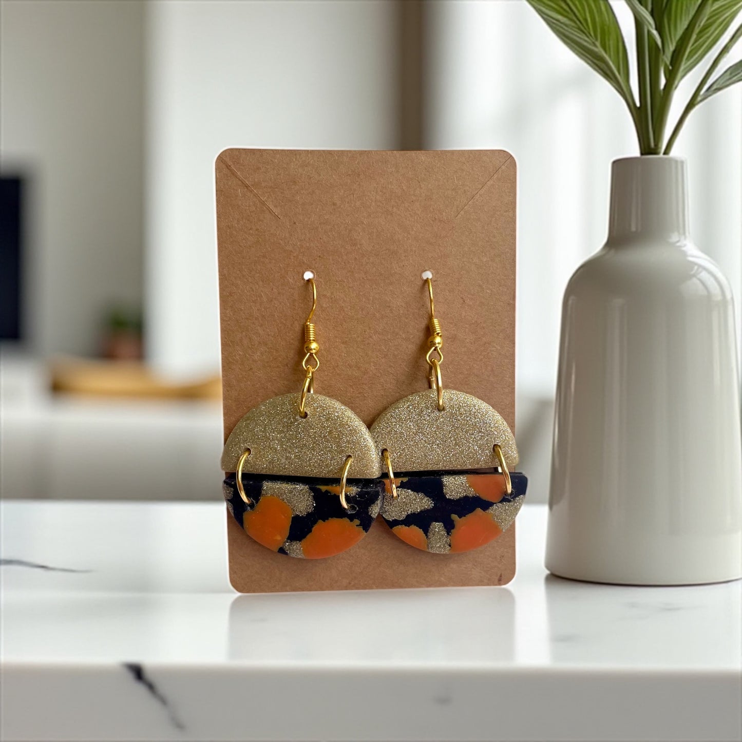 Handcrafted Dangle Clay Earrings