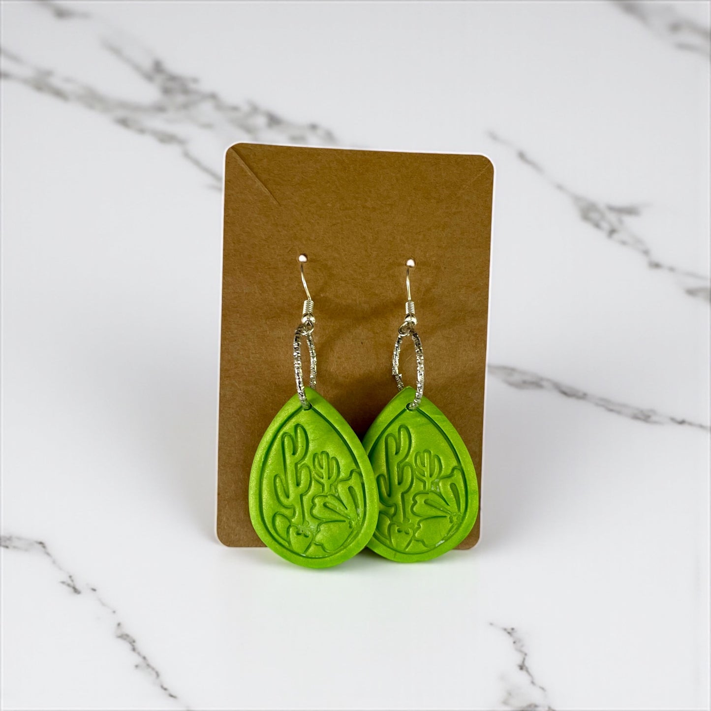 Handcrafted Cactus Clay Earrings