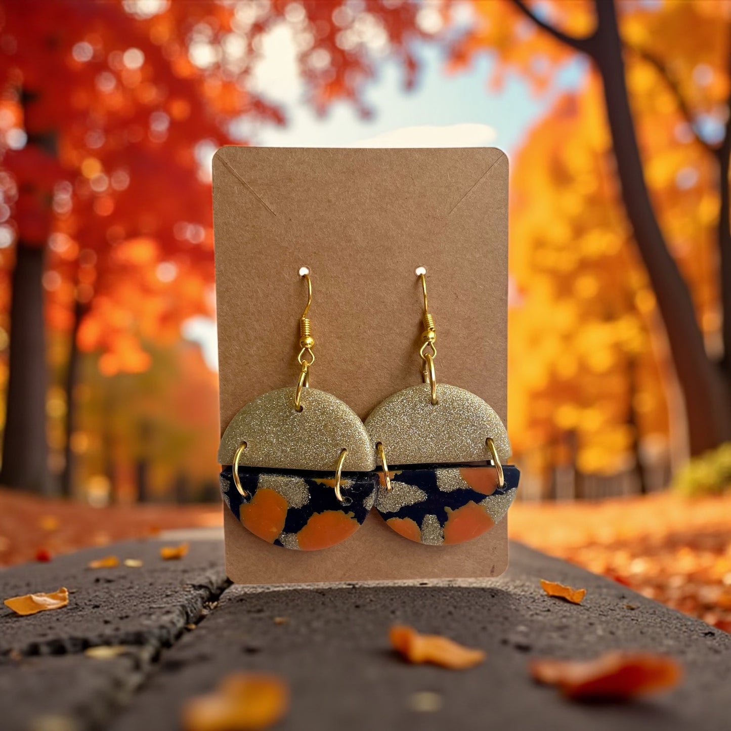 Handcrafted Dangle Clay Earrings