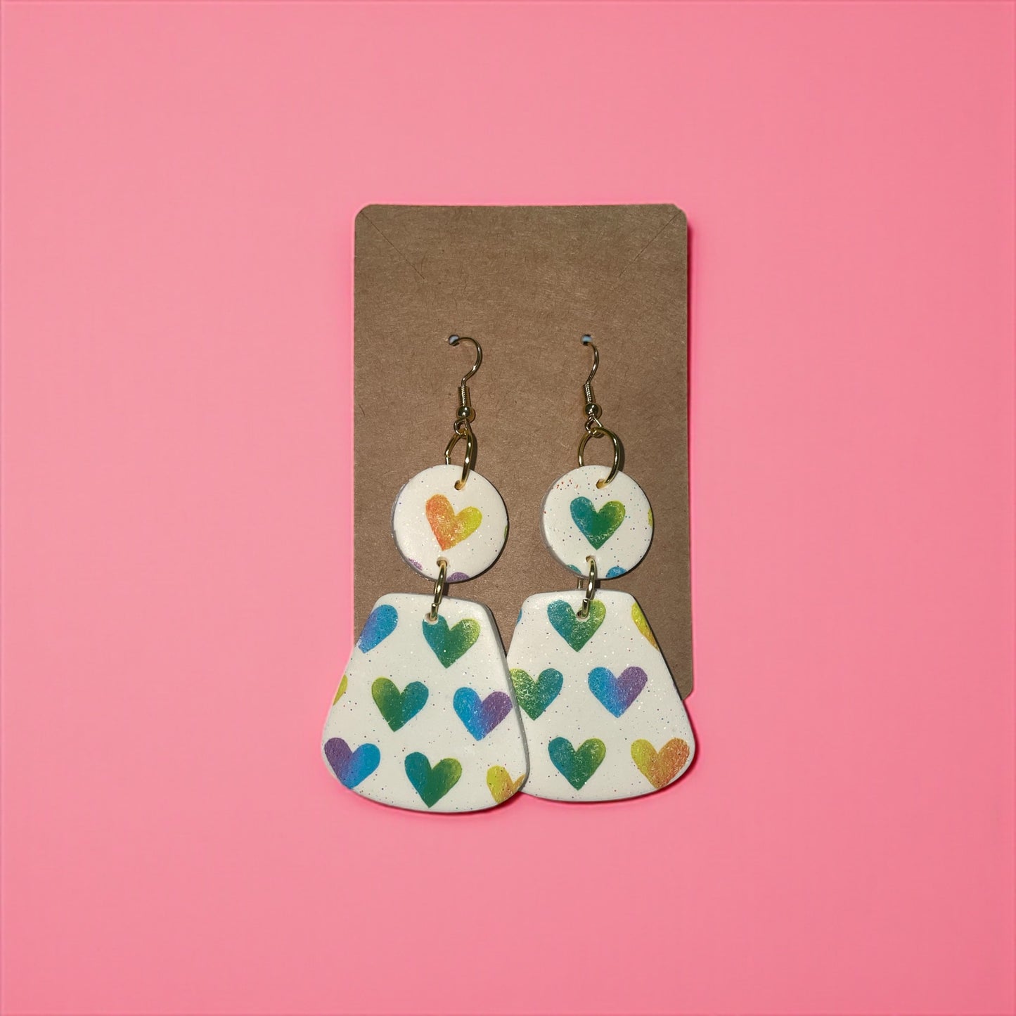 Handcrafted Clay Heart Earrings