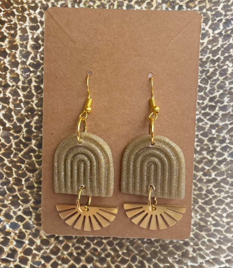 Handcrafted Dangle Clay Earrings
