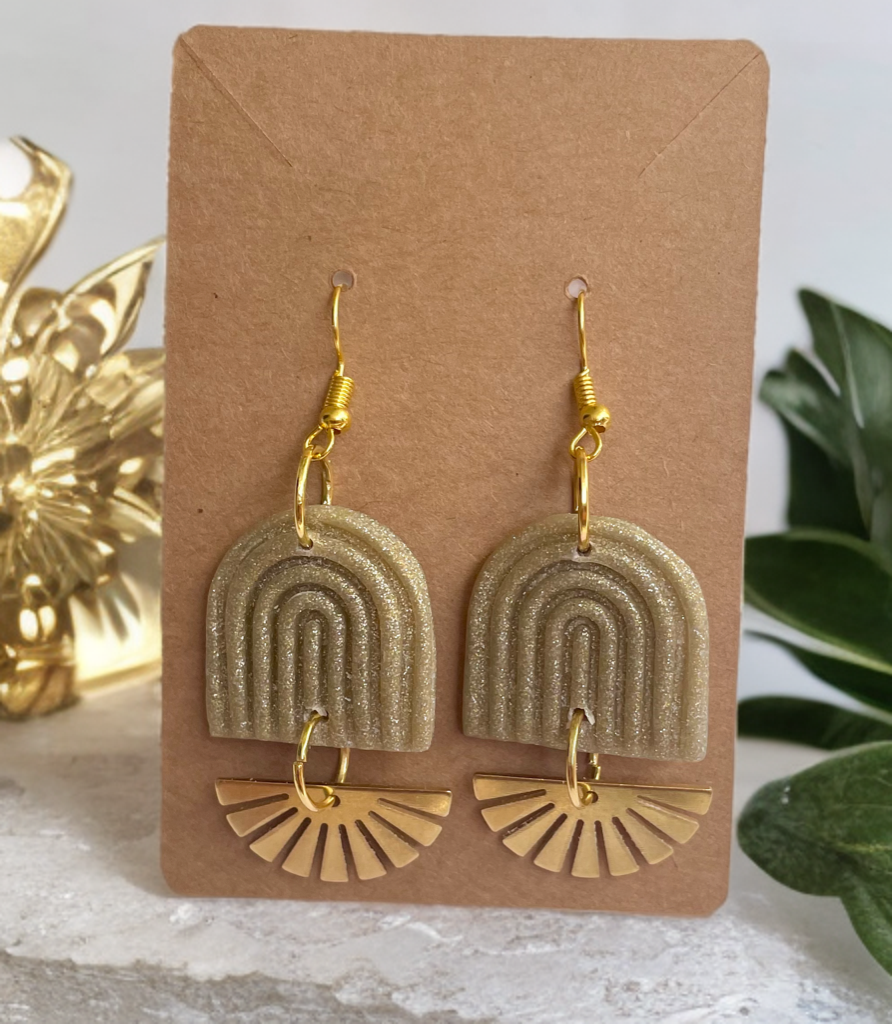Handcrafted Dangle Clay Earrings