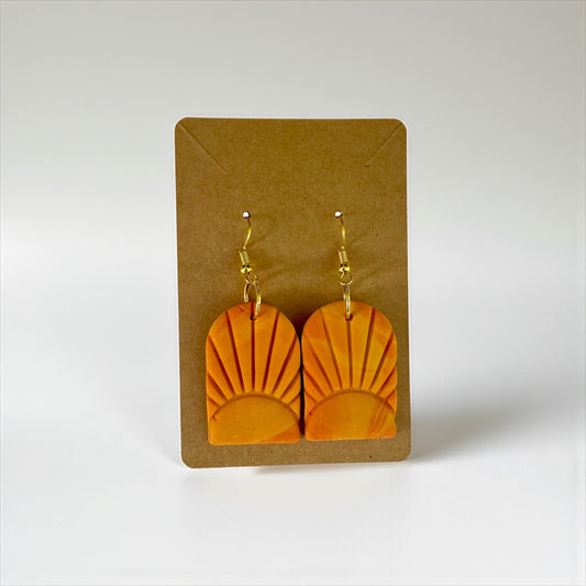 Handcrafted Clay Sunset Earrings