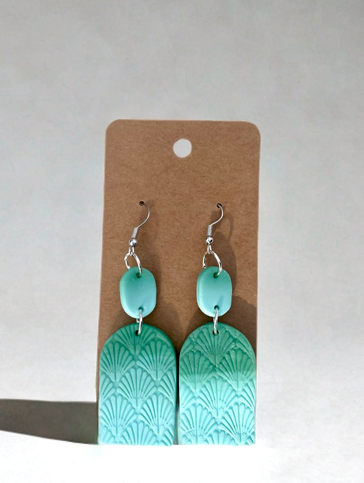 Sea glass Handcrafted Clay Earrings