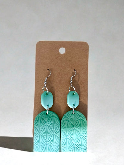 Sea glass Handcrafted Clay Earrings