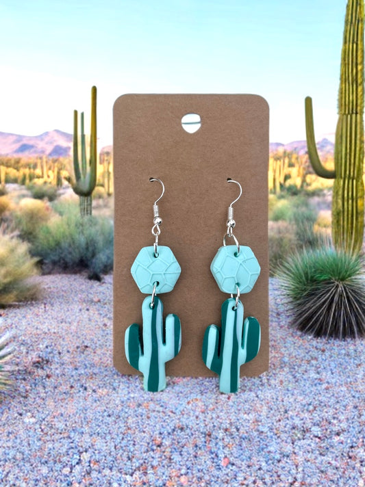Cactus Handcrafted Dangle Earrings