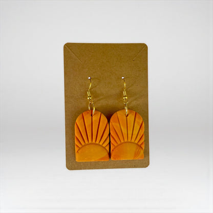 Handcrafted Clay Sunset Earrings