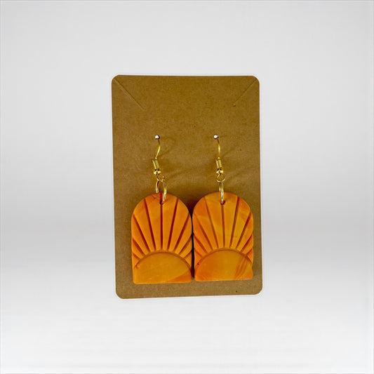 Handcrafted Clay Sunset Earrings