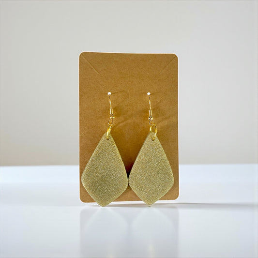 Glitter Gold Handcrafted Clay Earrings