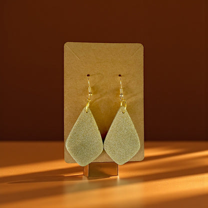 Glitter Gold Handcrafted Clay Earrings