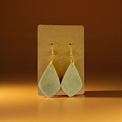 Glitter Gold Handcrafted Clay Earrings