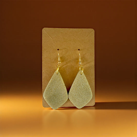 Glitter Gold Handcrafted Clay Earrings