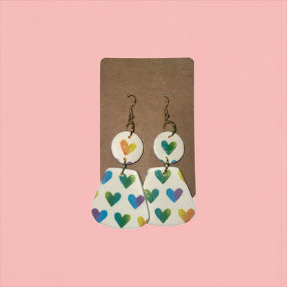 Handcrafted Clay Heart Earrings