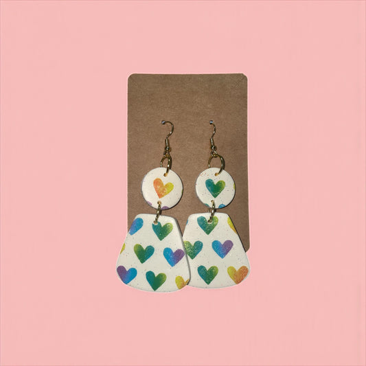 Handcrafted Clay Heart Earrings