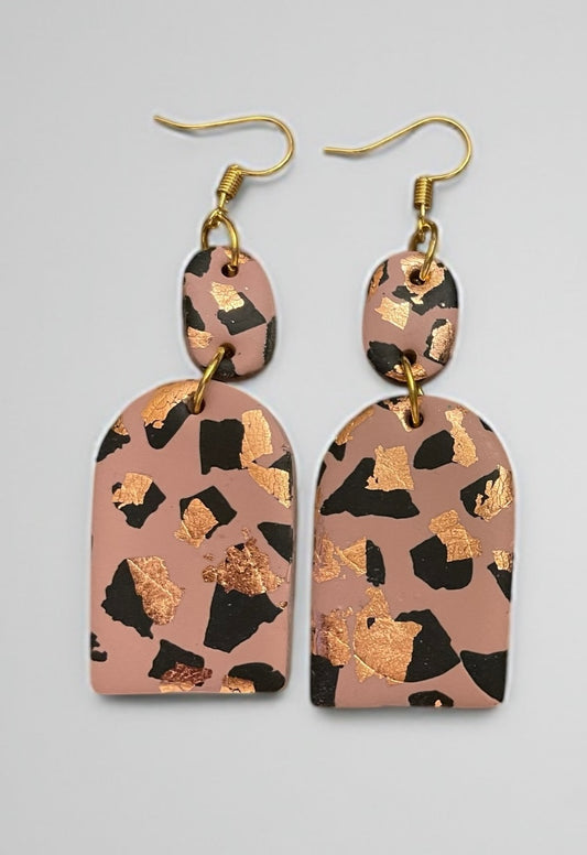 Handcrafted Animal Print Clay Earrings