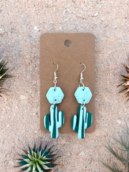 Cactus Handcrafted Dangle Earrings