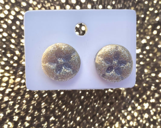 Gold Sand Dollar Studs