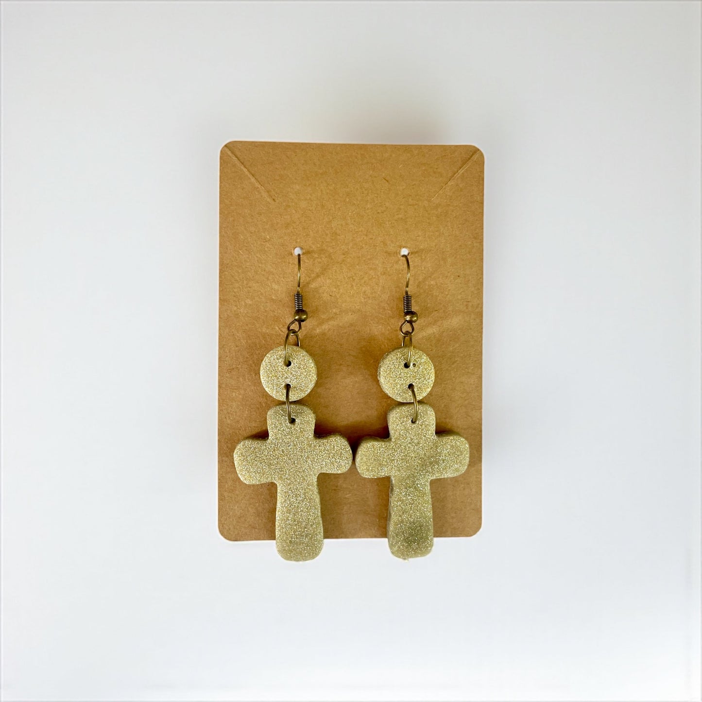 Cross Handcrafted Clay Earrings