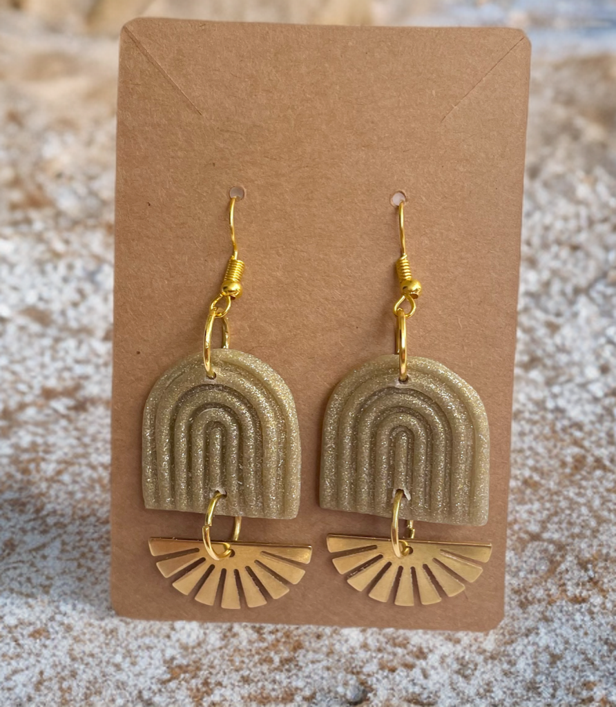 Handcrafted Dangle Clay Earrings