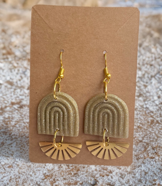 Handcrafted Dangle Clay Earrings