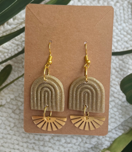 Handcrafted Dangle Clay Earrings